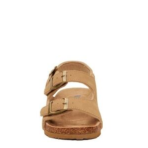 NWT FabKids Classic Cork Sole Buckle Sandal Tan 10